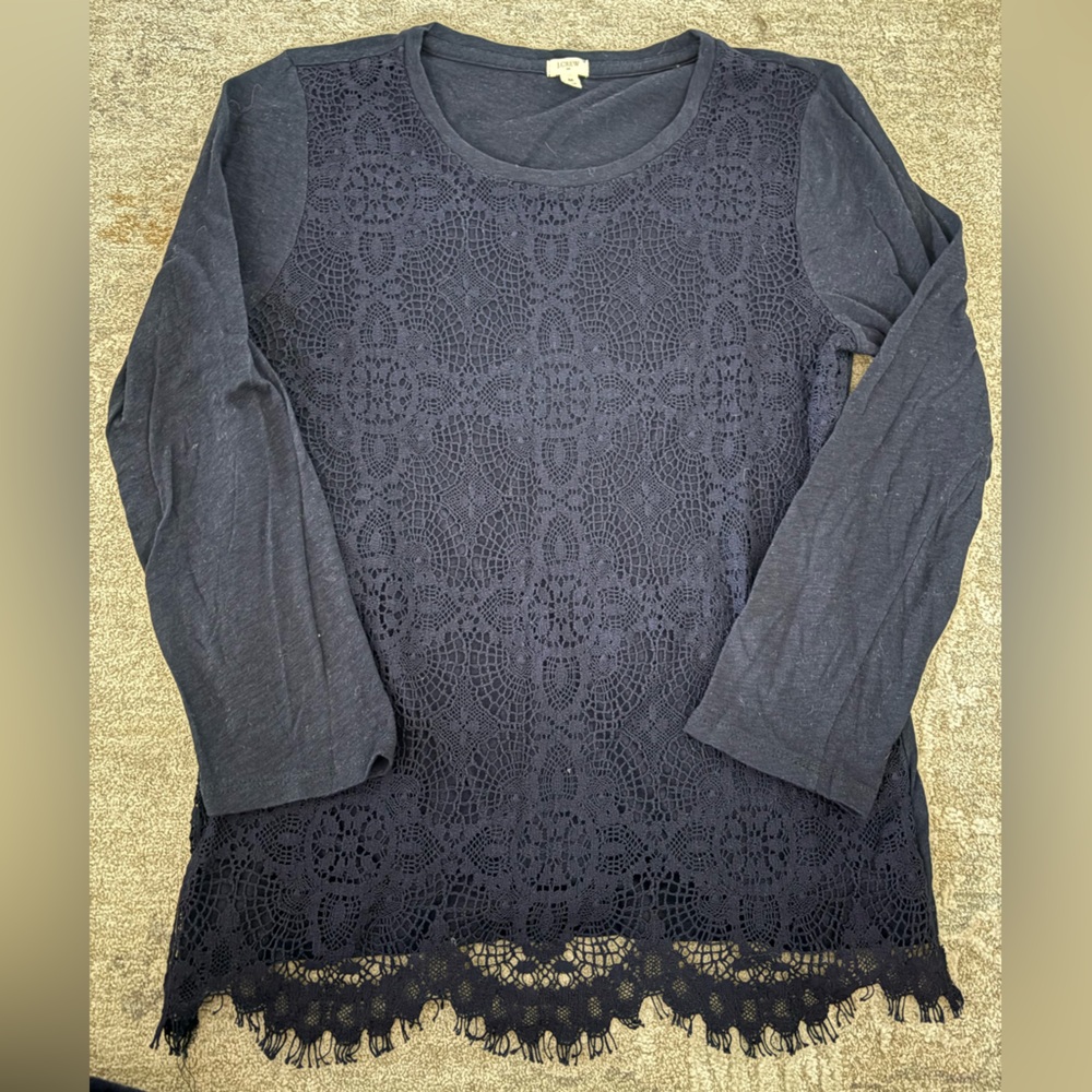 J Crew Quarter Sleeve Top